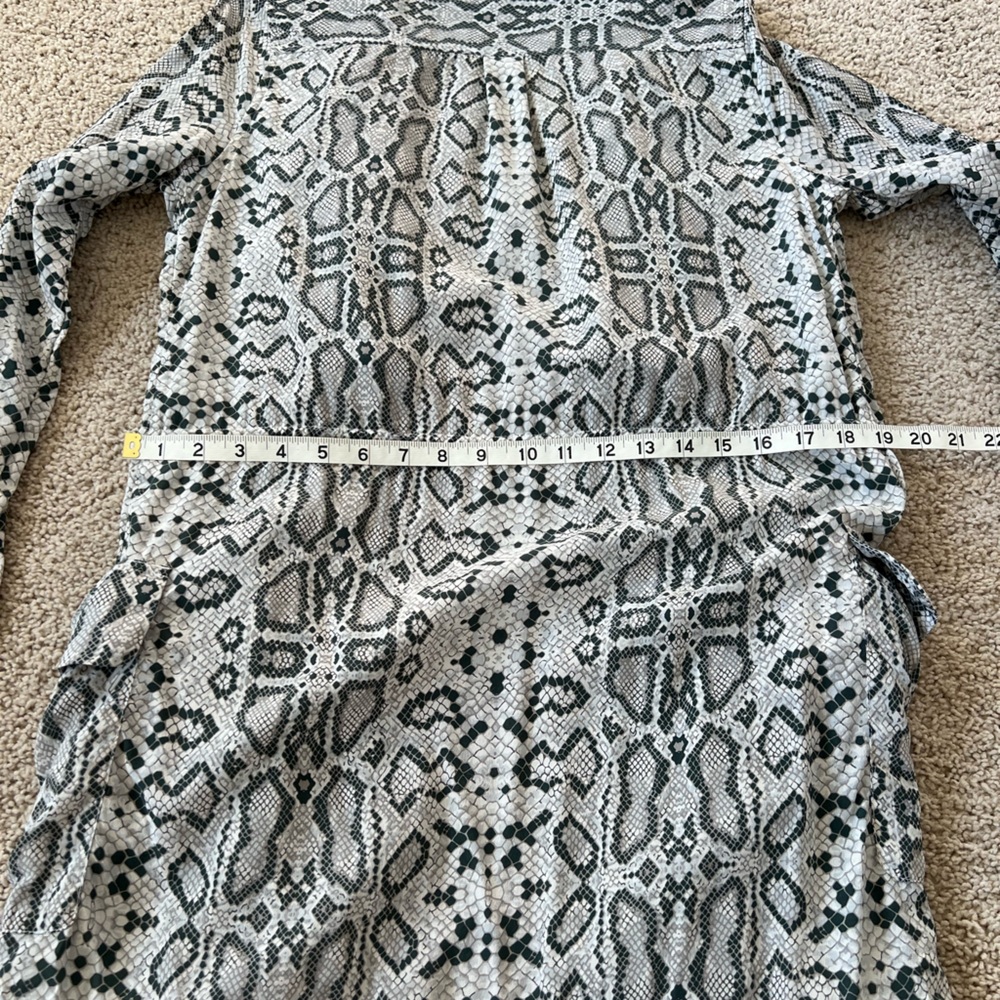 Equipment Snakeskin Print Long Sleeve Dress - Picture 6 of 16